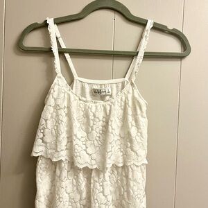 Abercrombie & Fitch White Lace Tank Top